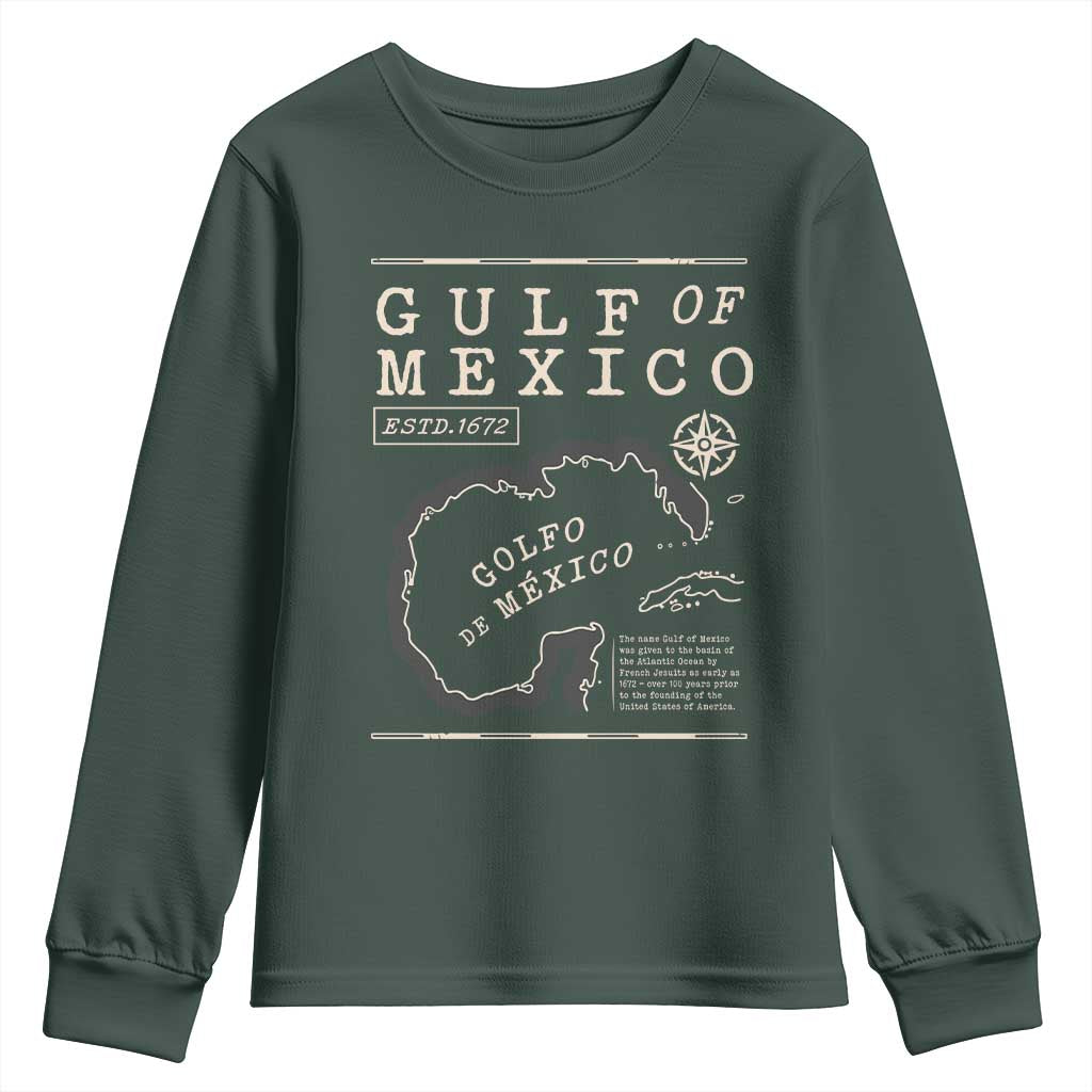 Gulf of Mexico Youth Sweatshirt Golfo De Mexico Historic Map 1672
