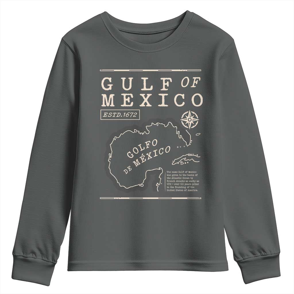 Gulf of Mexico Youth Sweatshirt Golfo De Mexico Historic Map 1672