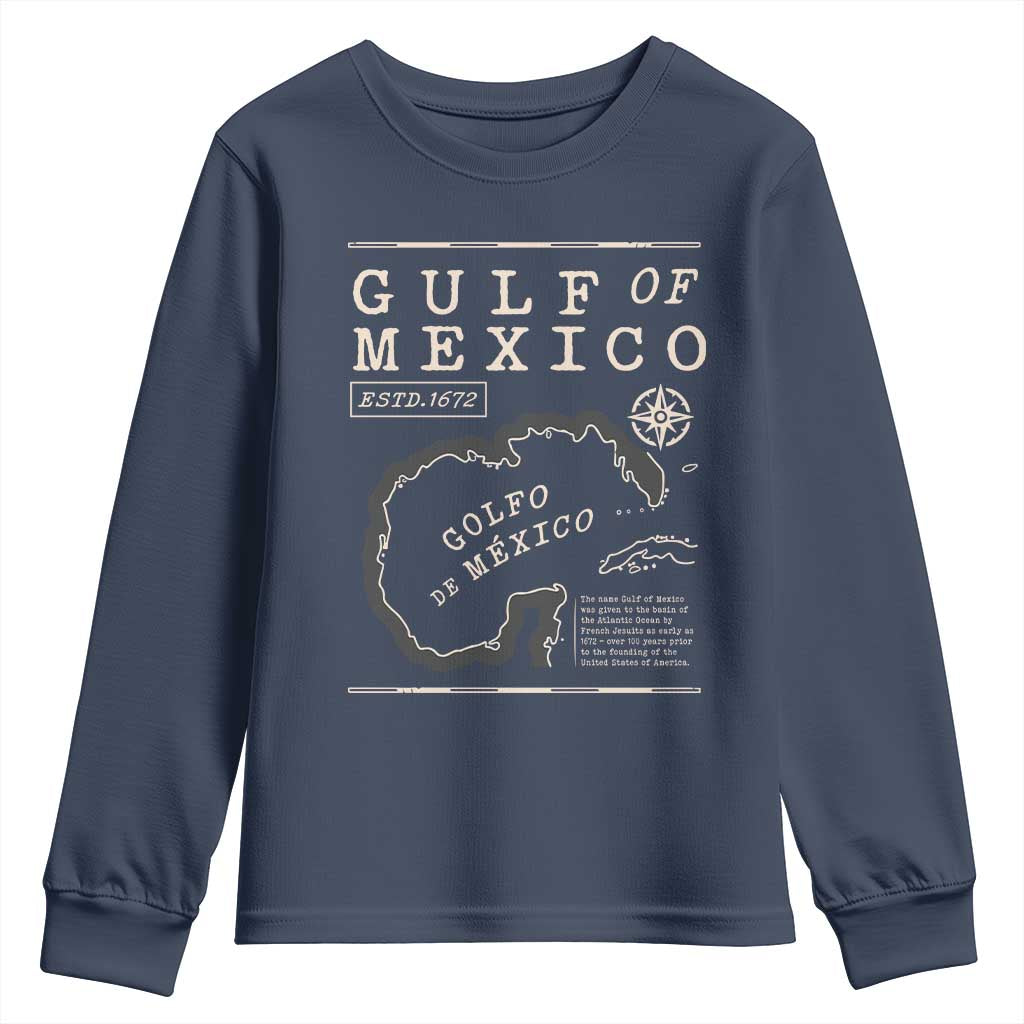 Gulf of Mexico Youth Sweatshirt Golfo De Mexico Historic Map 1672