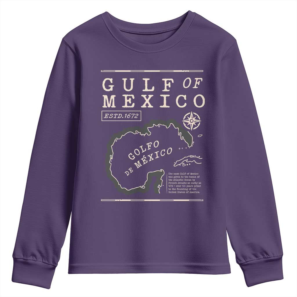 Gulf of Mexico Youth Sweatshirt Golfo De Mexico Historic Map 1672