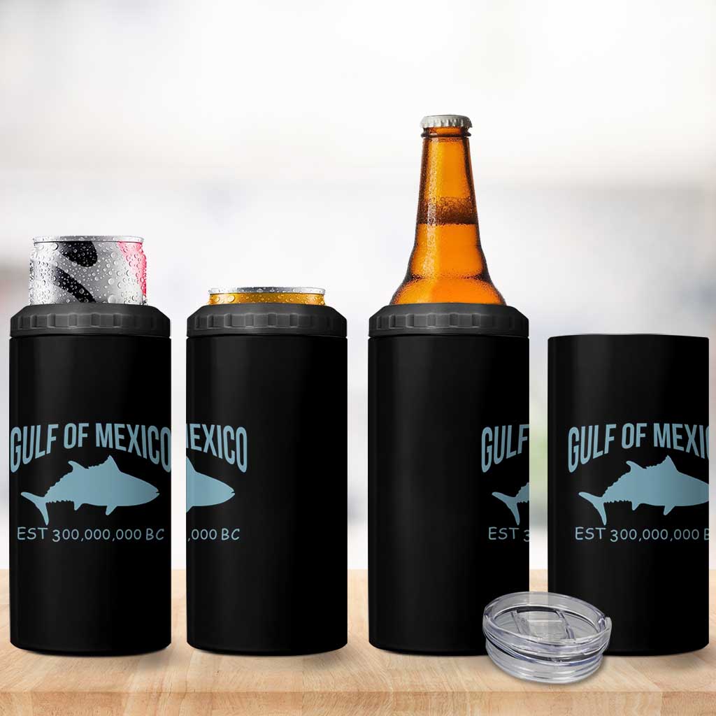 Gulf of Mexico 4 in 1 Can Cooler Tumbler Est 300,000,000 BC Funny Tuna