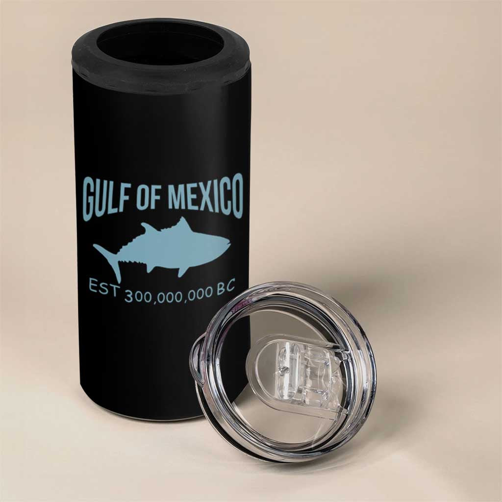 Gulf of Mexico 4 in 1 Can Cooler Tumbler Est 300,000,000 BC Funny Tuna
