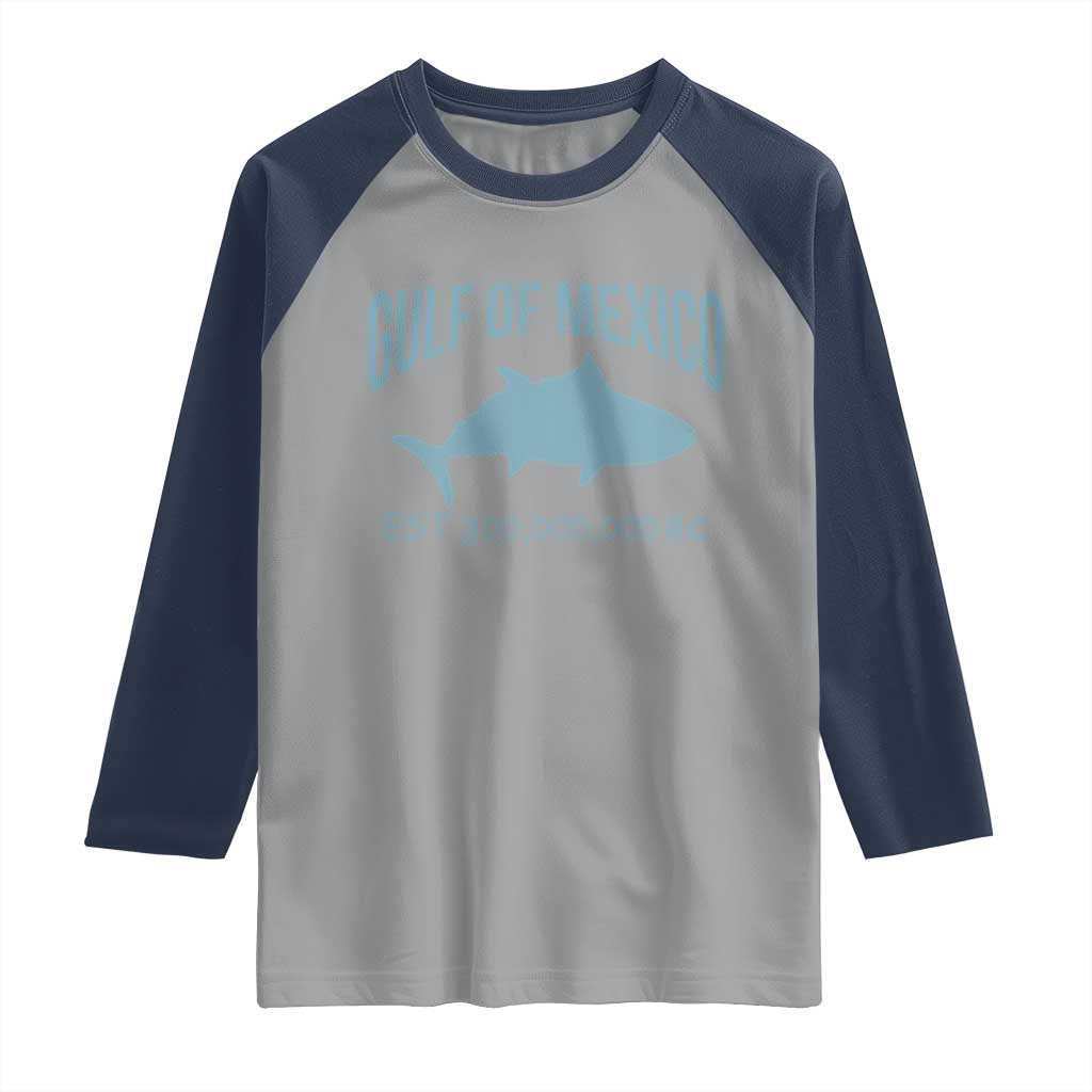 Gulf of Mexico Raglan Shirt Est 300,000,000 BC Funny Tuna