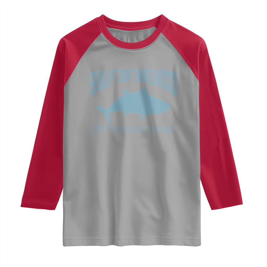 Gulf of Mexico Raglan Shirt Est 300,000,000 BC Funny Tuna