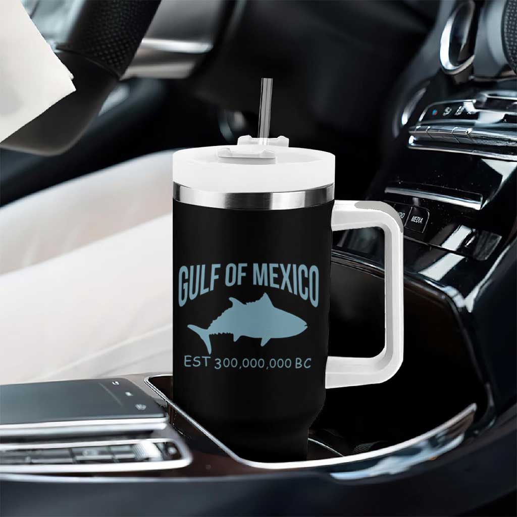 Gulf of Mexico Tumbler With Handle Est 300,000,000 BC Funny Tuna