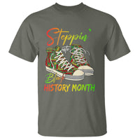 Stepping Into Black History Month T Shirt Sneakers