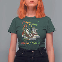 Stepping Into Black History Month T Shirt For Women Sneakers