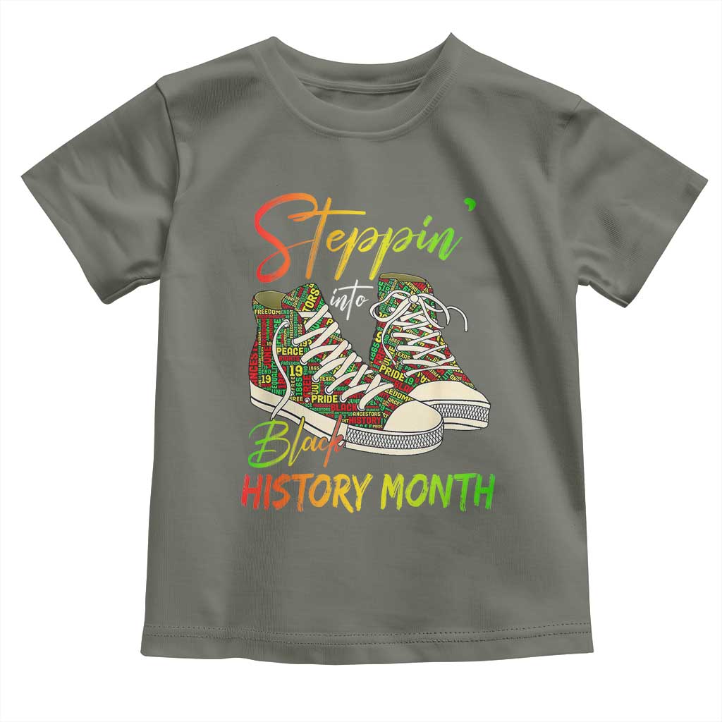 Stepping Into Black History Month Toddler T Shirt Sneakers