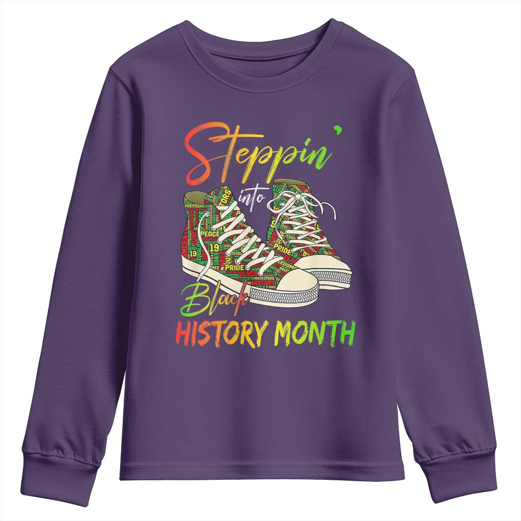 Stepping Into Black History Month Youth Sweatshirt Sneakers