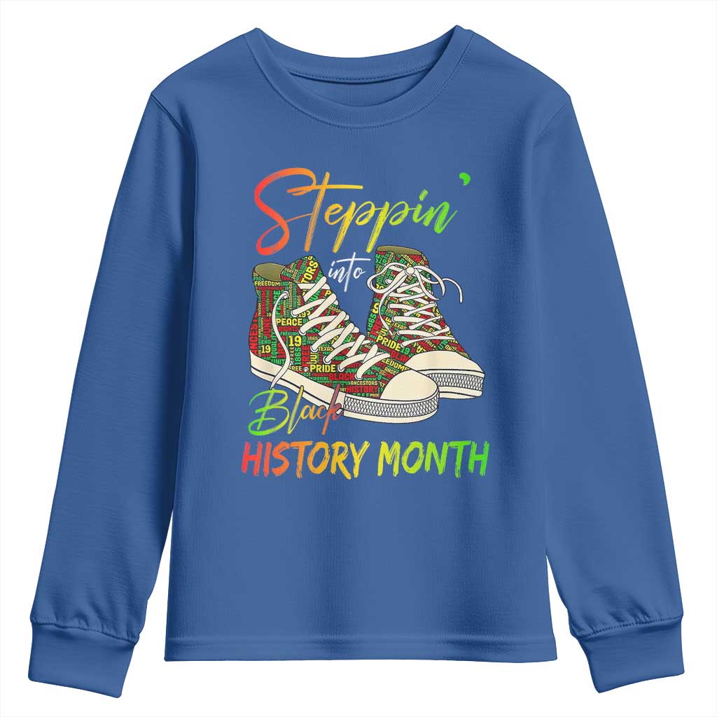 Stepping Into Black History Month Youth Sweatshirt Sneakers