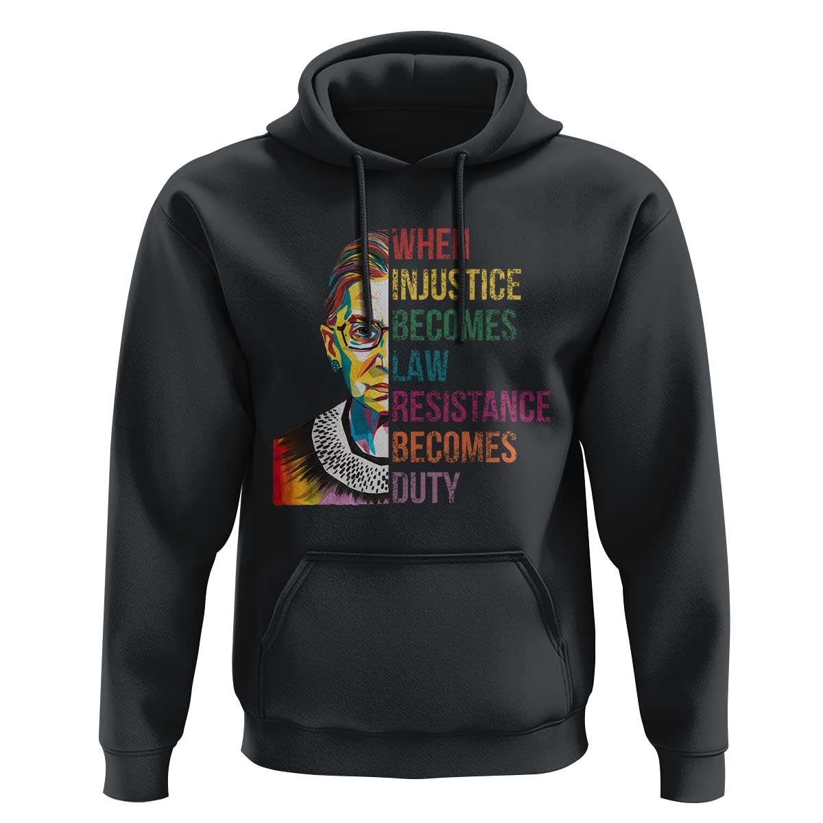 RBG Quote Hoodie When Injustice Becomes Law Resistance Becomes Duty