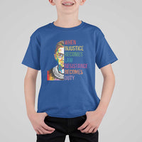 RBG Quote T Shirt For Kid When Injustice Becomes Law Resistance Becomes Duty