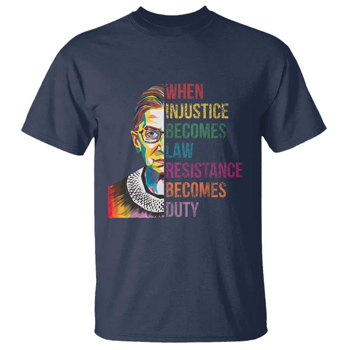 RBG Quote T Shirt When Injustice Becomes Law Resistance Becomes Duty