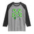 Funny Nurse St Patricks Day Raglan Shirt Nursing Stethoscope Green Clover Shamrock