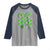 Funny Nurse St Patricks Day Raglan Shirt Nursing Stethoscope Green Clover Shamrock