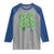 Funny Nurse St Patricks Day Raglan Shirt Nursing Stethoscope Green Clover Shamrock