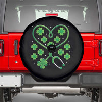 Funny Nurse St Patricks Day Spare Tire Cover Nursing Stethoscope Green Clover Shamrock