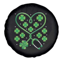Funny Nurse St Patricks Day Spare Tire Cover Nursing Stethoscope Green Clover Shamrock