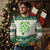 Funny Nurse St Patricks Day Knitted Sweatshirt Nursing Stethoscope Green Clover Shamrock