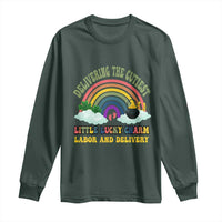 Funny Labor and Delivery St Patricks Day Long Sleeve Shirt Delivering The Cutiest Little Lucky Charm