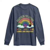 Funny Labor and Delivery St Patricks Day Long Sleeve Shirt Delivering The Cutiest Little Lucky Charm