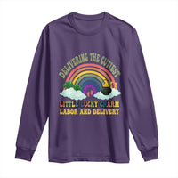 Funny Labor and Delivery St Patricks Day Long Sleeve Shirt Delivering The Cutiest Little Lucky Charm