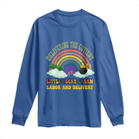 Funny Labor and Delivery St Patricks Day Long Sleeve Shirt Delivering The Cutiest Little Lucky Charm