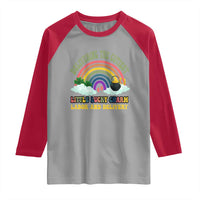 Funny Labor and Delivery St Patricks Day Raglan Shirt Delivering The Cutiest Little Lucky Charm