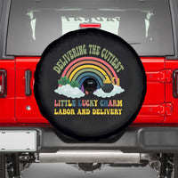 Funny Labor and Delivery St Patricks Day Spare Tire Cover Delivering The Cutiest Little Lucky Charm