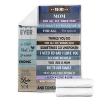 Rustic Sentimental Best Mom Ever Throw Blanket Heartfelt Appreciation To My Mom Mother's Day