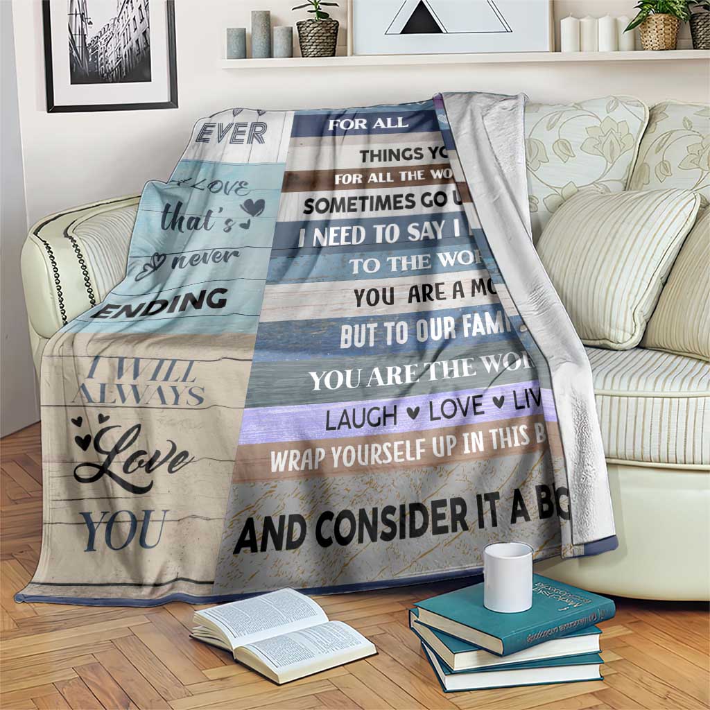 Rustic Sentimental Best Mom Ever Throw Blanket Heartfelt Appreciation To My Mom Mother's Day