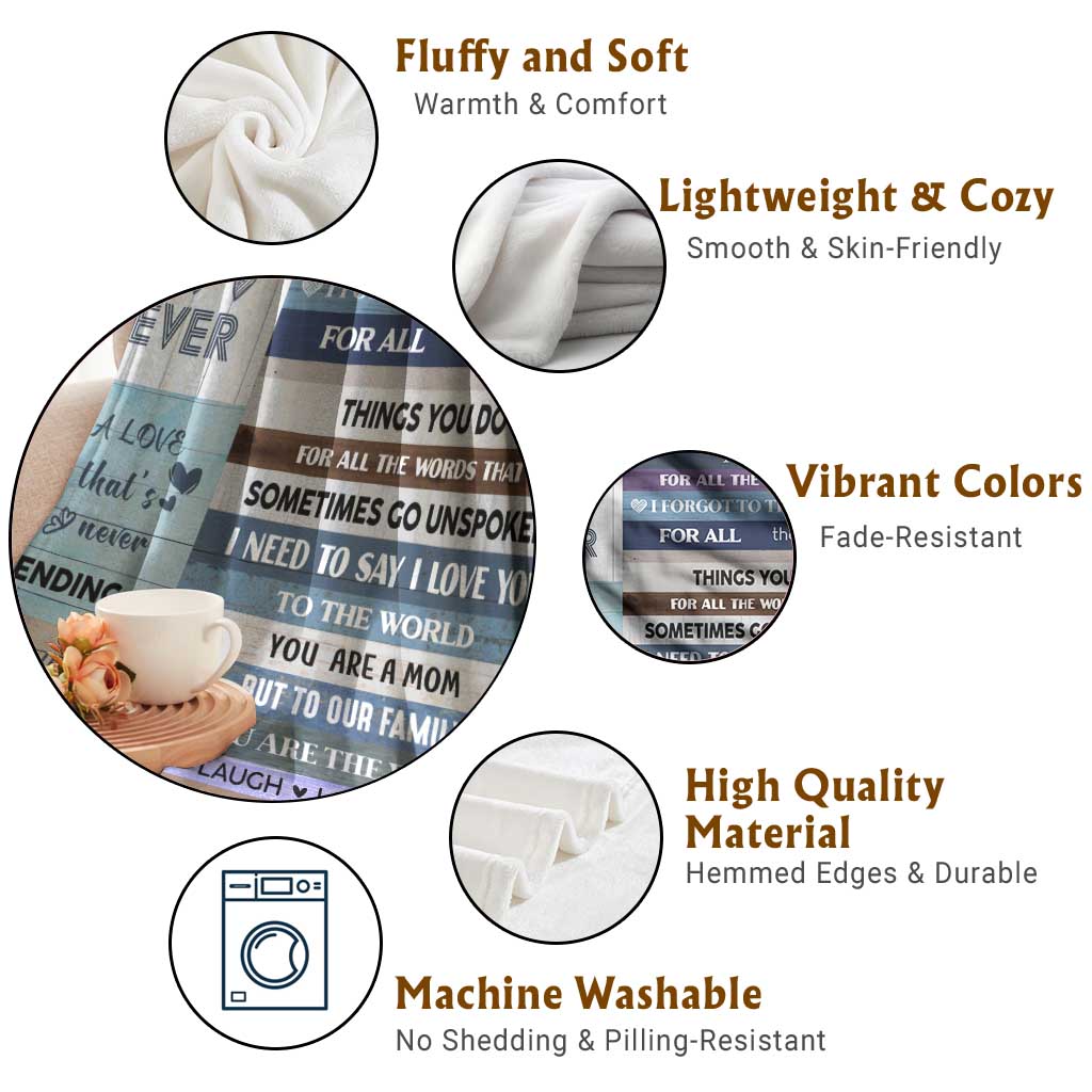 Rustic Sentimental Best Mom Ever Throw Blanket Heartfelt Appreciation To My Mom Mother's Day