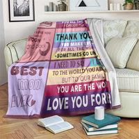 Best Mom Ever Maroon Throw Blanket To My Mom Meaningful Gift for Mother's Day