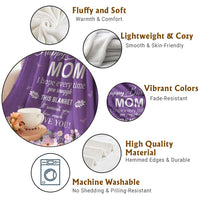 Happy Birthday Mom Floral Throw Blanket It Reminds How Much I Love You Thoughtful Gift for Mother