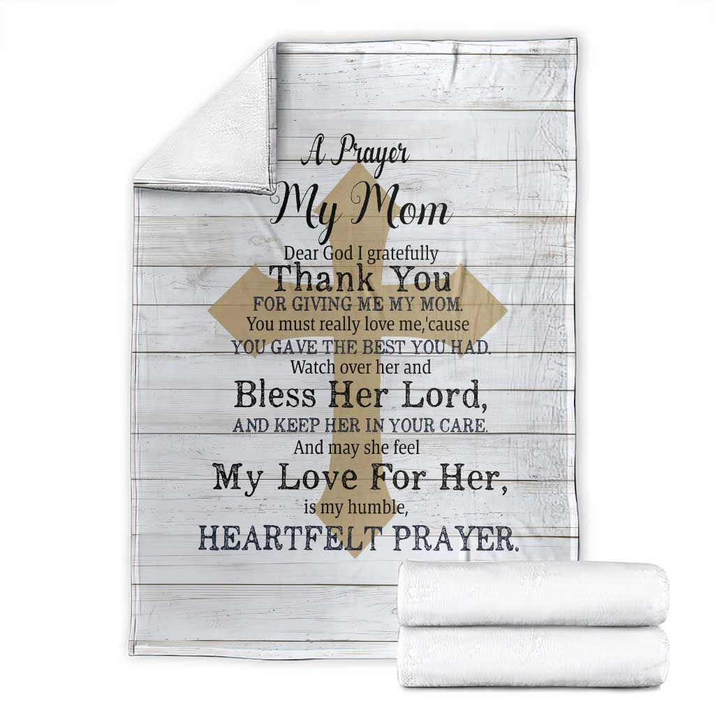 Christian Prayer Throw Blanket Religious Faith Gift with Blessing for Mom Mother's Day