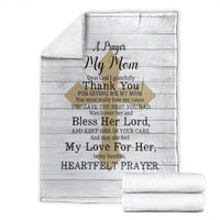 Christian Prayer Throw Blanket Religious Faith Gift with Blessing for Mom Mother's Day
