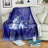 To My Daughter Throw Blanket Lion Graphic Love Message Inspirational Gift from Mom