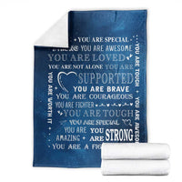 Inspirational Daily Reminder Throw Blanket Positive Words Motivational Strength Encouragement Gift