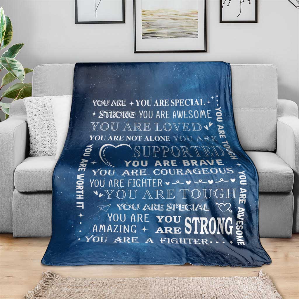 Inspirational Daily Reminder Throw Blanket Positive Words Motivational Strength Encouragement Gift