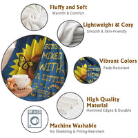 Inspirational Sunflower Galaxy Throw Blanket Sunshine Mixed With A Little Hurricane Funny