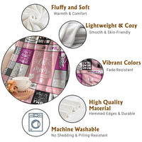 Cute Cat Mom Throw Blanket Funny Pet Mom Appreciation Cats Lover Gift