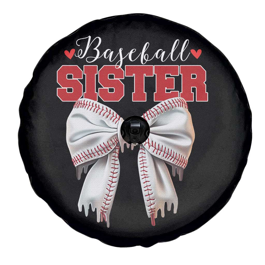 Baseball Sister Spare Tire Cover Soft Ball Game Day Dripping Ice Cream Coquette Bow
