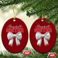 Baseball Sister Ceramic Ornament Soft Ball Game Day Dripping Ice Cream Coquette Bow - Wonder Print Shop