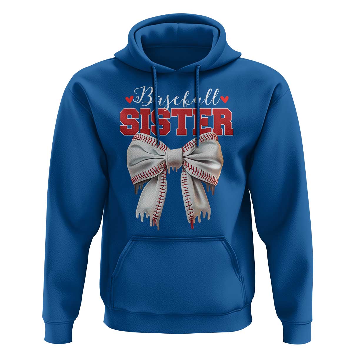 Baseball Sister Hoodie Soft Ball Game Day Dripping Ice Cream Coquette Bow