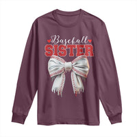 Baseball Sister Long Sleeve Shirt Soft Ball Game Day Dripping Ice Cream Coquette Bow