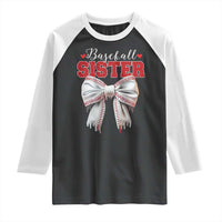 Baseball Sister Raglan Shirt Soft Ball Game Day Dripping Ice Cream Coquette Bow
