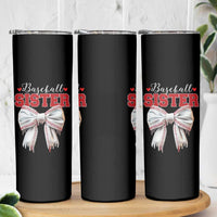Baseball Sister Skinny Tumbler Soft Ball Game Day Dripping Ice Cream Coquette Bow