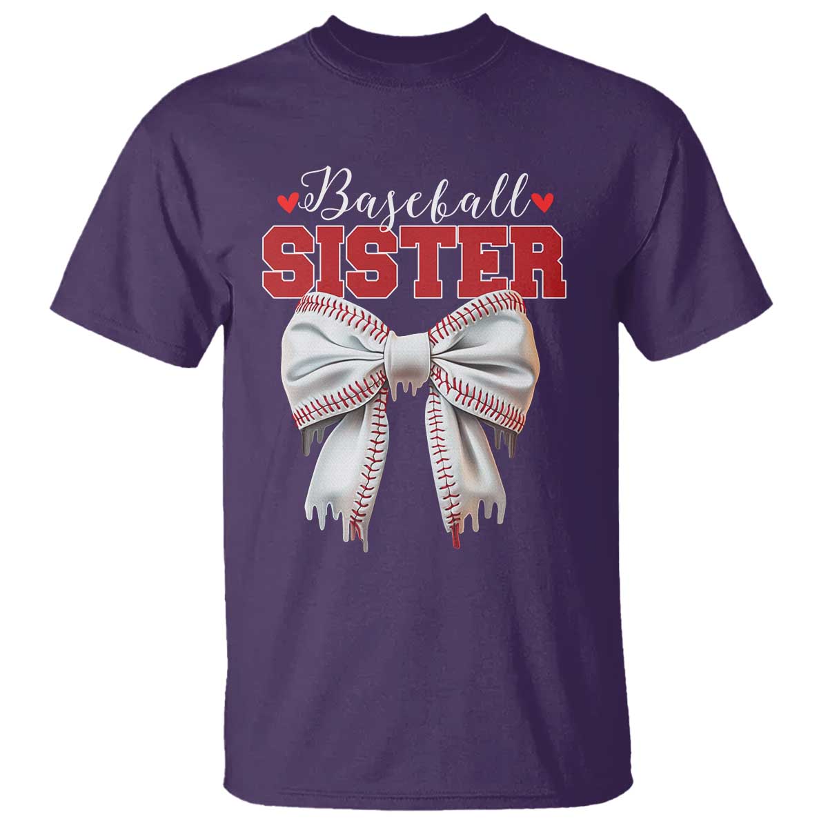 Baseball Sister T Shirt Soft Ball Game Day Dripping Ice Cream Coquette Bow
