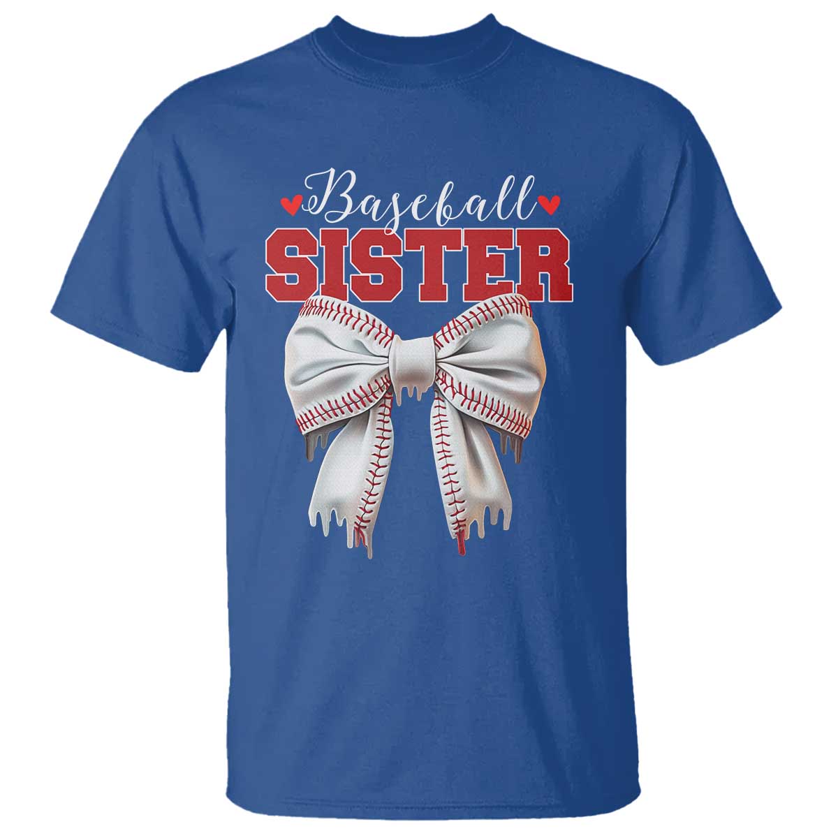 Baseball Sister T Shirt Soft Ball Game Day Dripping Ice Cream Coquette Bow
