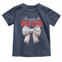 Baseball Sister Toddler T Shirt Soft Ball Game Day Dripping Ice Cream Coquette Bow